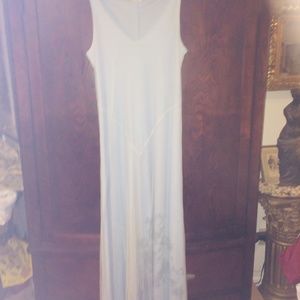 Vintage Ladies La Senza Lingerie, pale Blue gown with white overlay sz M